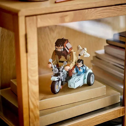 Motorcycle building block model from another angle