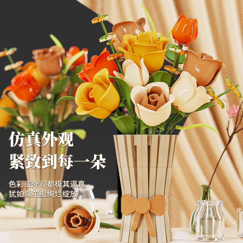 Potted plant building block set product view