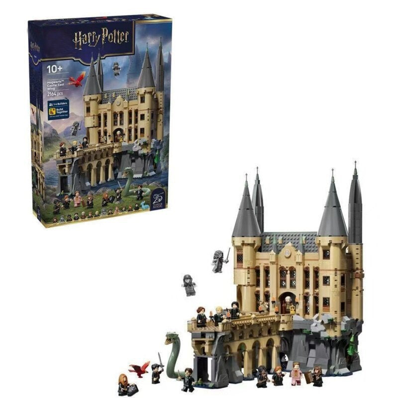 Fully assembled fantasy castle wing on display