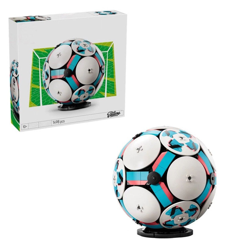 Assembled soccer ball building block model