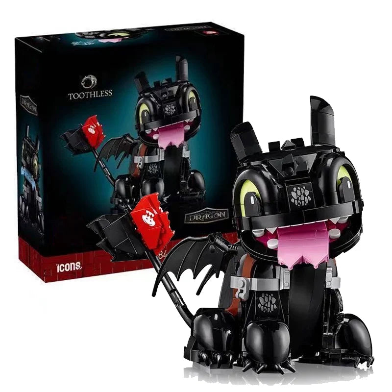 Toothless dragon building block set with 784 pieces