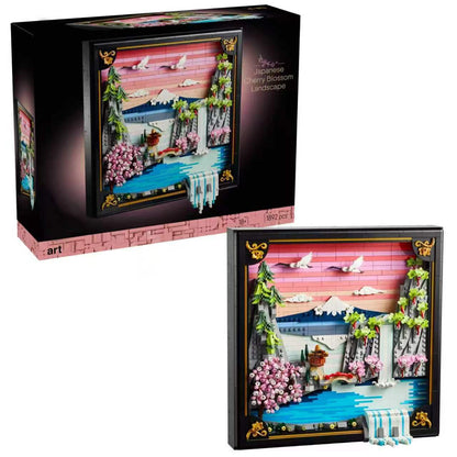 Bricks-only cherry blossom building set