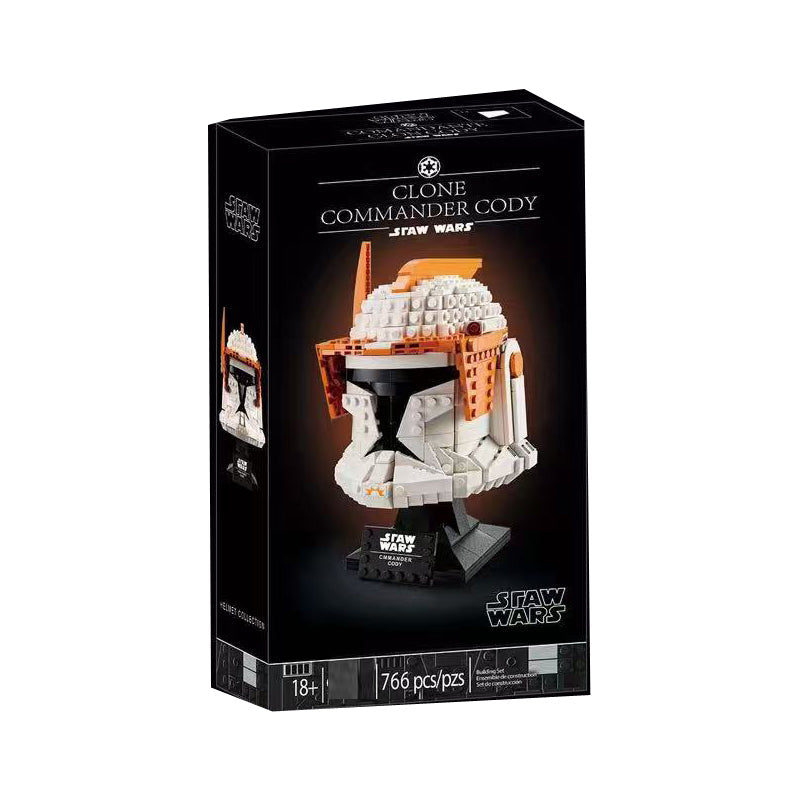 Clone Commander Cody helmet building block set assembled from bricks