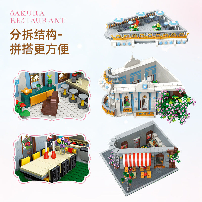 Sakura Restaurant Building Block Set – 3725 PCS – detail view 3