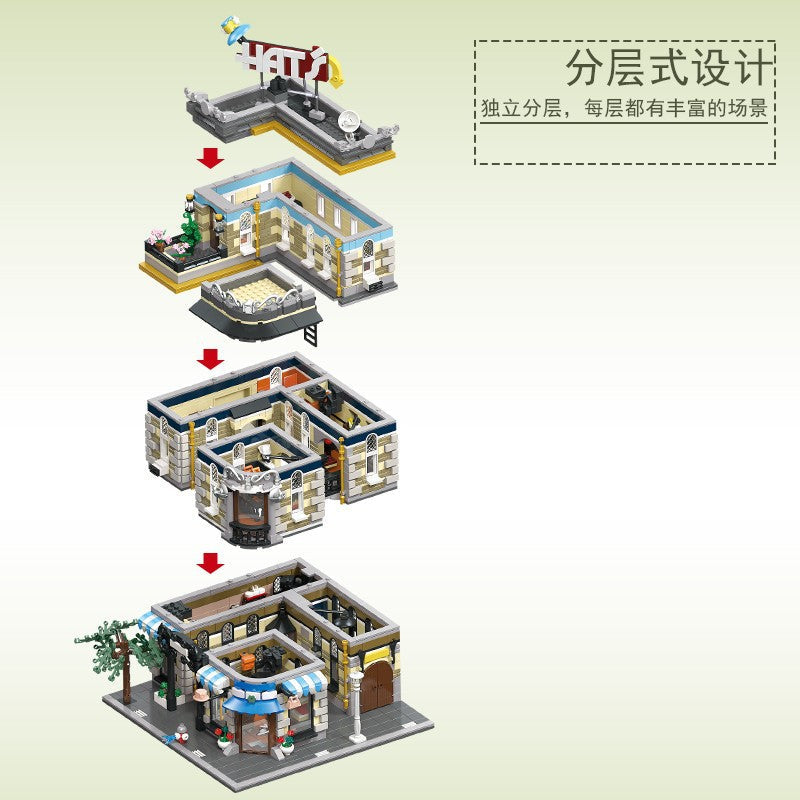 Hat Store Building Block Set – 3140 PCS – detail view 2