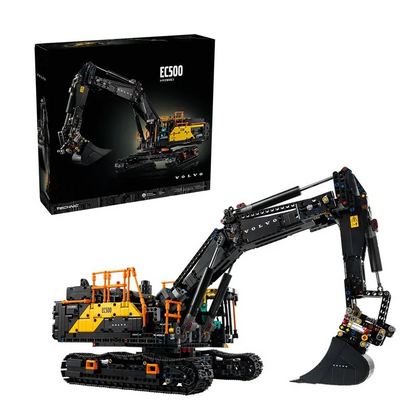 Volvo EC500 Hybrid excavator building block set, front view