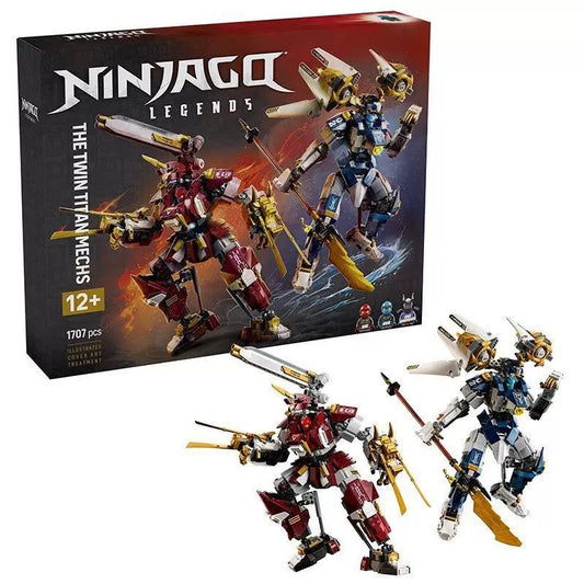 Twin Titan Mechs 1707-piece mech building block set assembled model