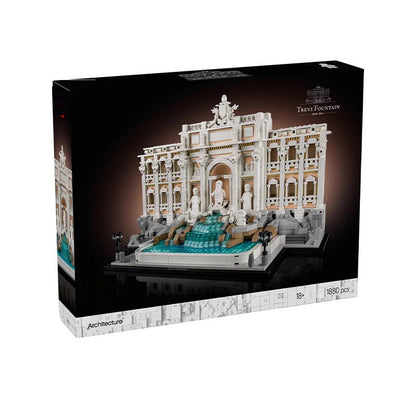 Trevi Fountain Monument Building Set front view display model