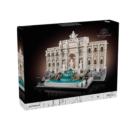 Trevi Fountain Monument Building Set front view display model