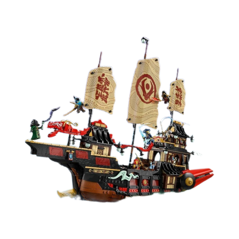 Close-up detail of the 2388-piece temple build