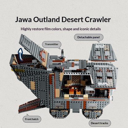 Front view of the assembled sandcrawler brick vehicle