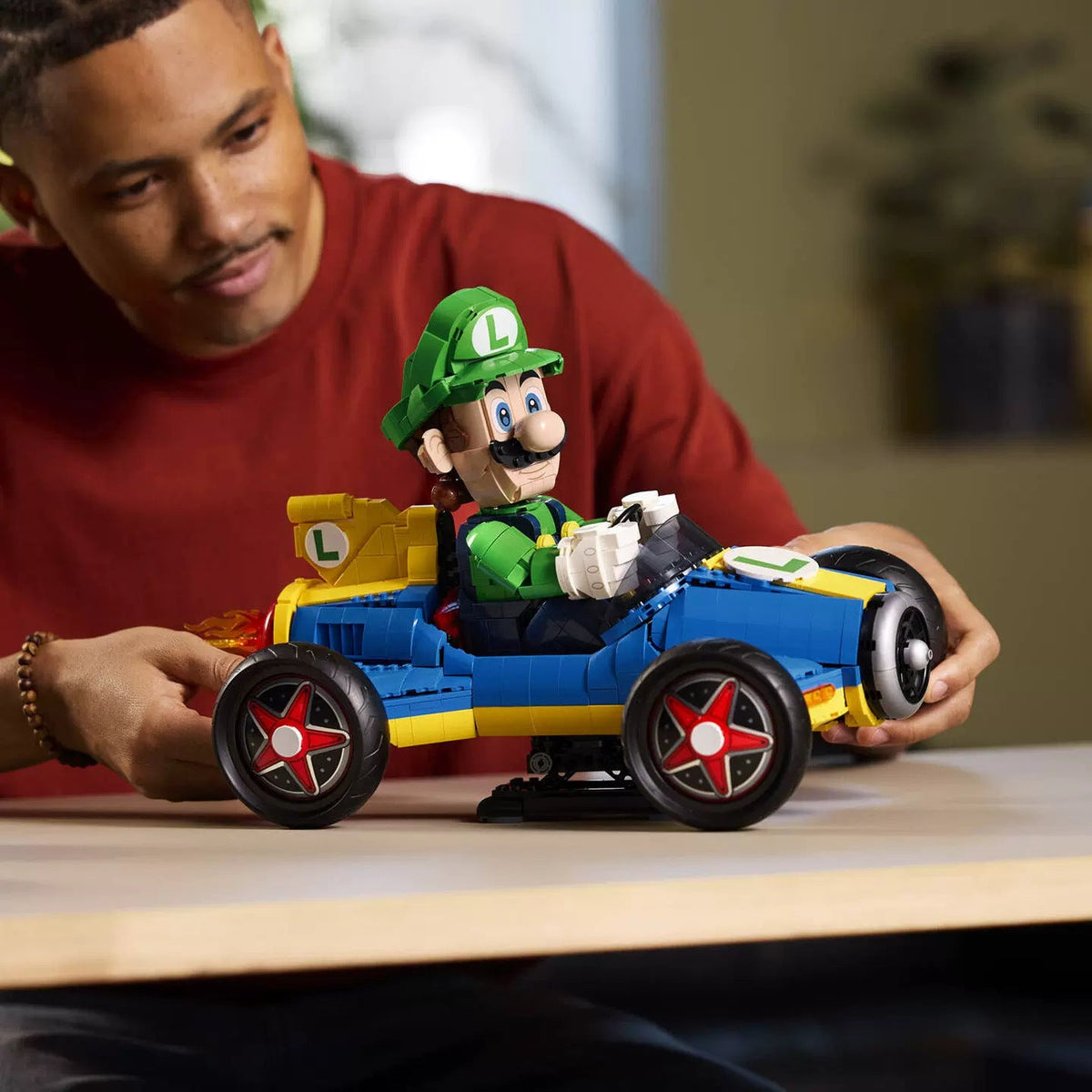 Close-up of kart building blocks
