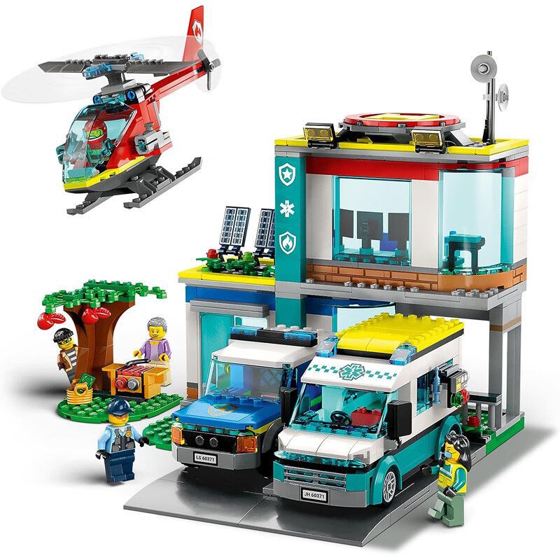 Emergency vehicle fleet included in the HQ building block set
