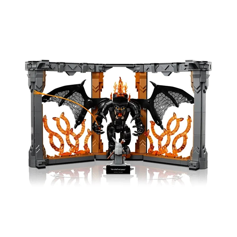 Detail of the completed Balrog brick model