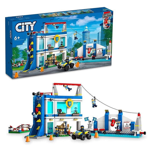 Front view of the police training academy building block model