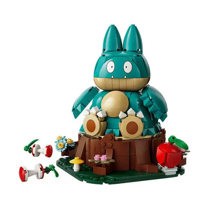 Munchlax brick build shown as a desk display piece