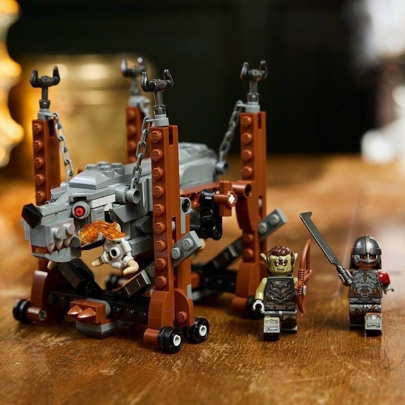 Rear view of the battering ram brick construction