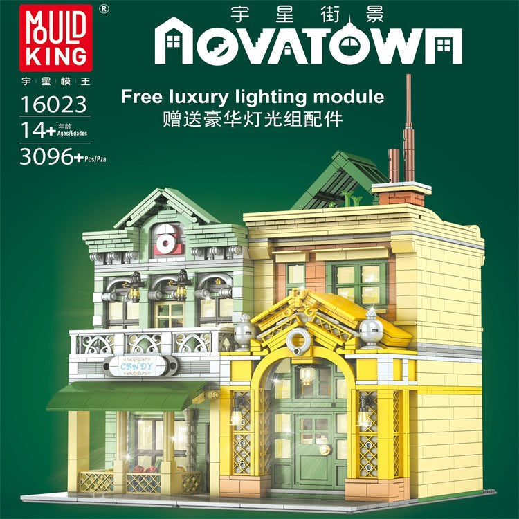 french restaurant building block set construction detail view