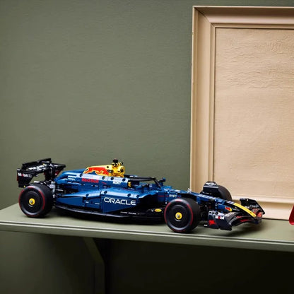 Formula racing car building block model, alternate angle one