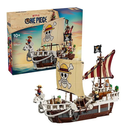 The Going Merry Pirate Ship pirate ship building block set, front view