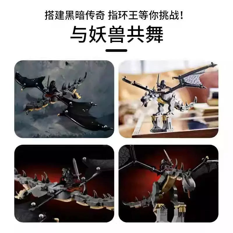 Fantasy beast building set overview showing the finished build