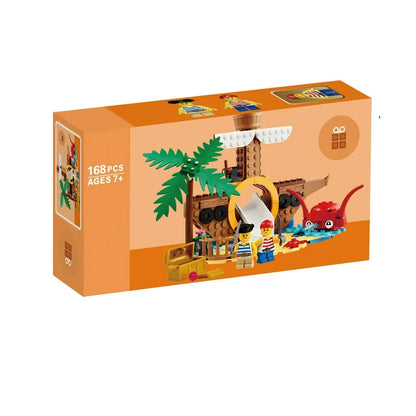 Pirate Ship Playground 168-piece pirate ship building block set