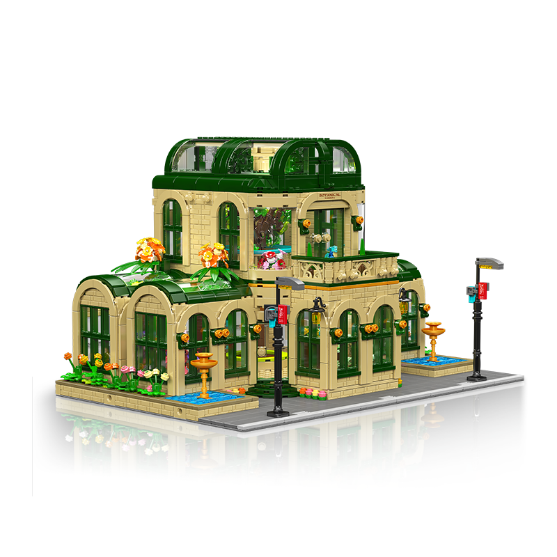 dome botanical gardens building block set completed build display