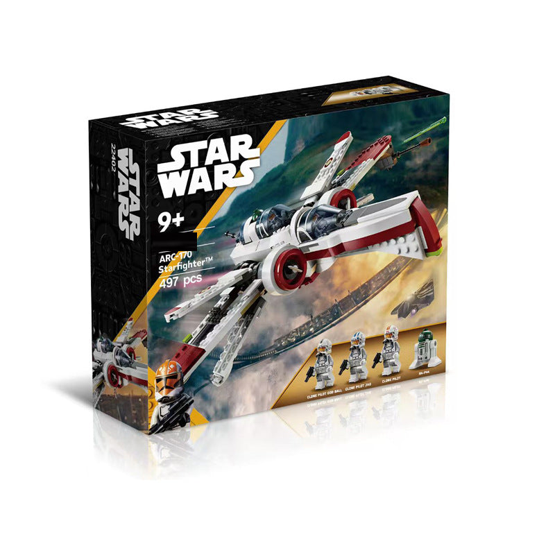 Underside view of the tri-wing starfighter model