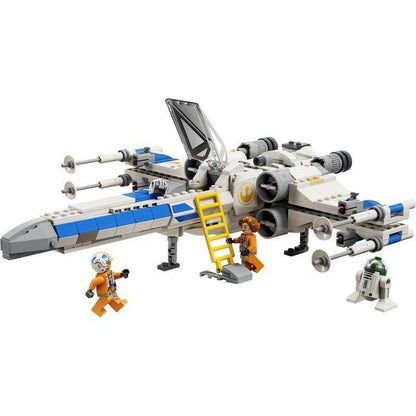 X-wing starfighter brick model displayed as a finished piece