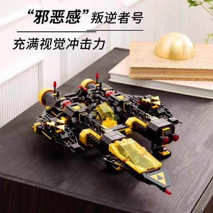 Blacktron Renegade 1151-piece space building block set assembled