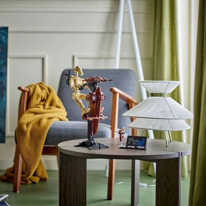 Battle Droid with STAP building block model, assembled model