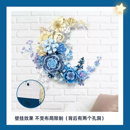 Side angle of the 938 piece flower model