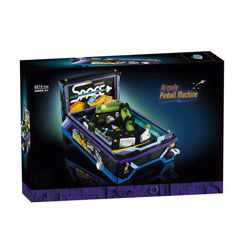 Front view of an arcade pinball machine building block model