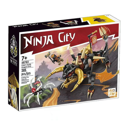 Earth Dragon building block model, alternate angle