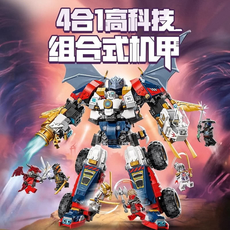 Second gallery image of the 1187-piece combiner mech brick set