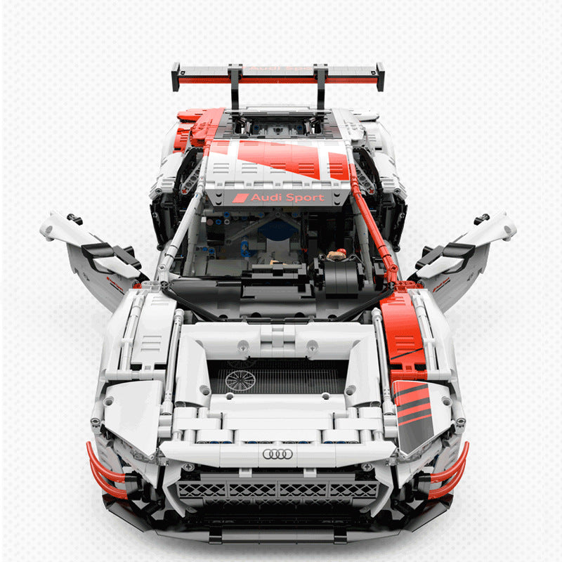 GT3 race car building block model, cockpit and interior detail