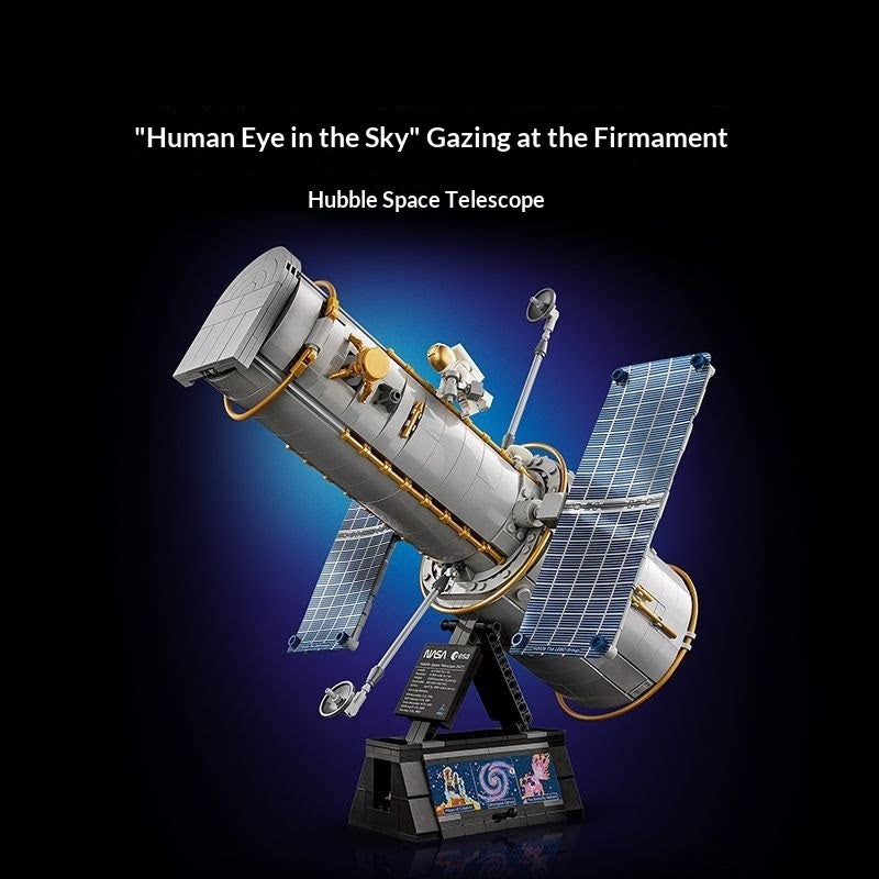 Front view of the finished space telescope brick model