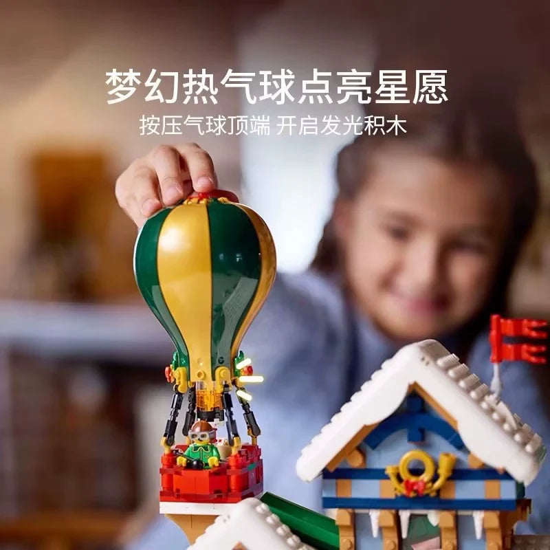 Santa's Post Office building block model, display angle
