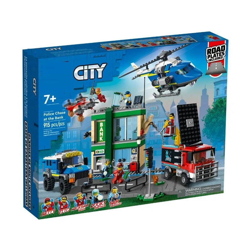 Side view of the bank and vehicle building block layout