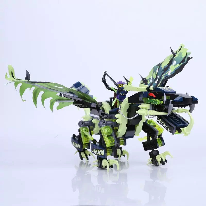 Close-up of dragon building blocks