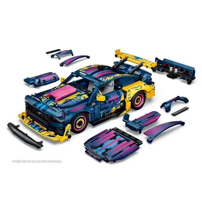 Custom Garage car set displayed as a finished piece
