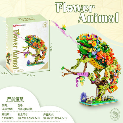 Flower animal building block set, unicorn version