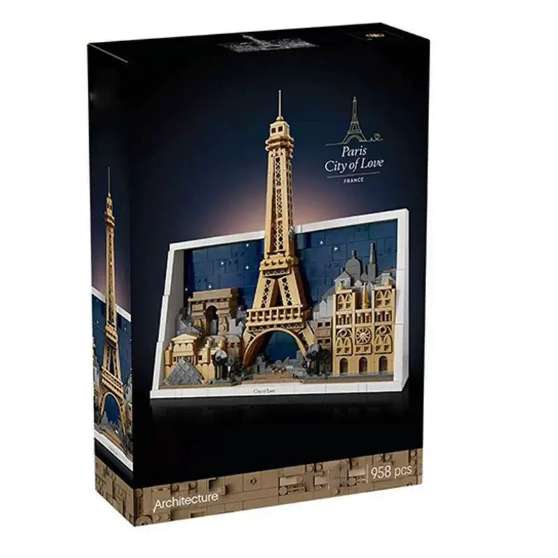 Bricks-only Paris building block set