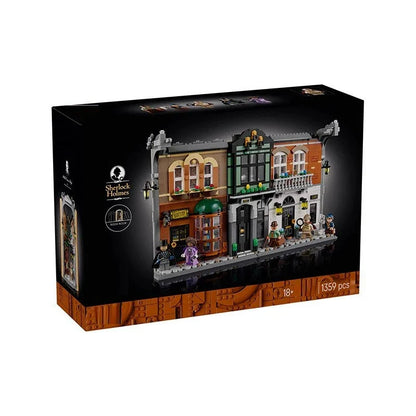 Sherlock Holmes Book Nook Building Set packaging and included parts