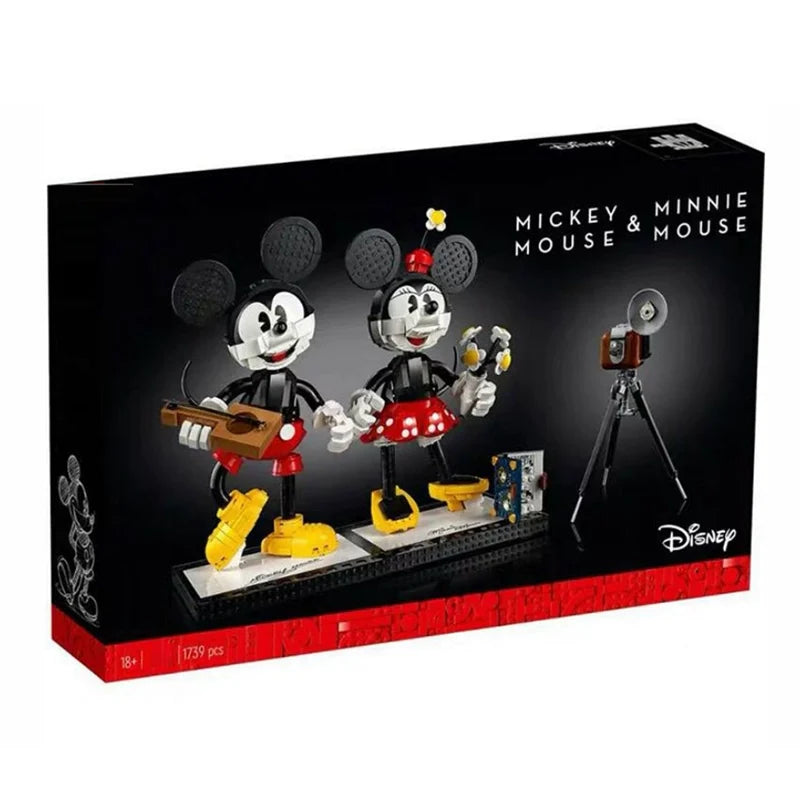 Mickey Mouse and Minnie Mouse Buildable Characters buildable character building block set, front view