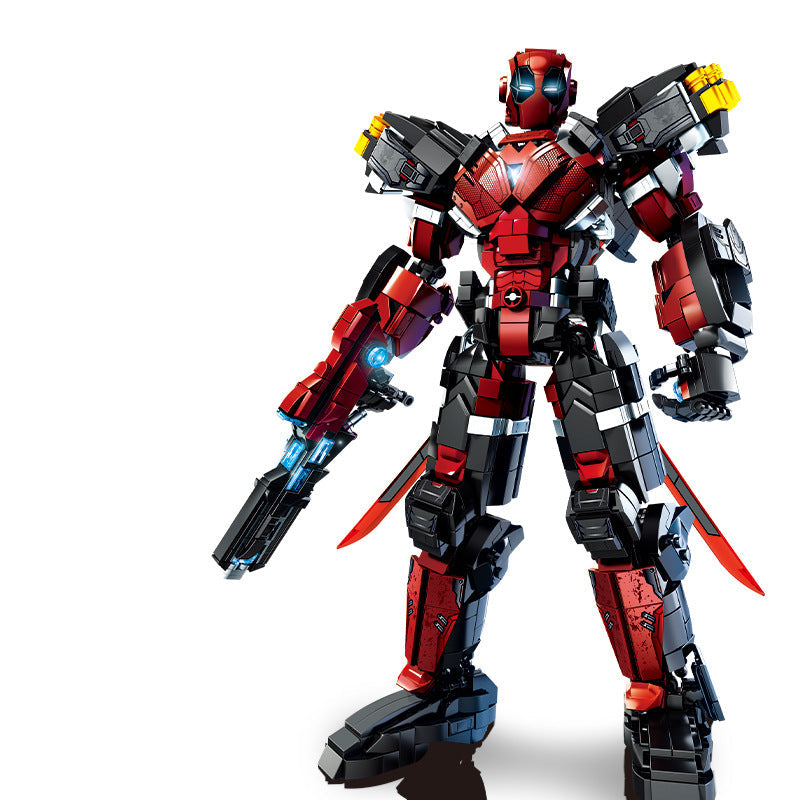 Side view of the assembled character figure