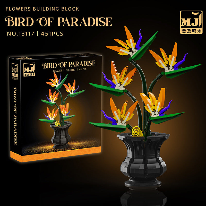 Bird of paradise flower building block model