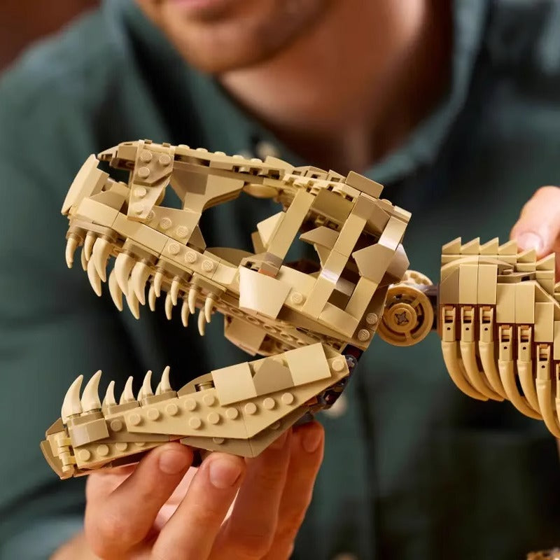 Detail view of the 3145 piece dinosaur set