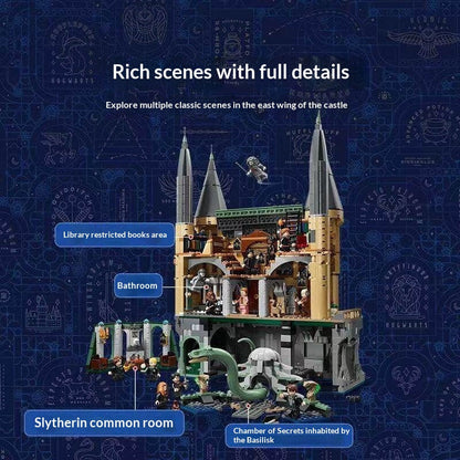 Archway and stonework detail on the castle wing model