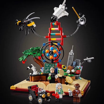 STEM-themed brick model from another angle